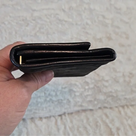 Bottega Veneta Monogram BV Rare Vintage Wallet Canvas Leather Trim. NO CALLOUTS - Picture 10 of 12